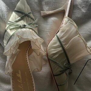 👀 ISO ANTONIO MELANI x Nicola Bathie Chiffon & Velvet Ruffled Heels